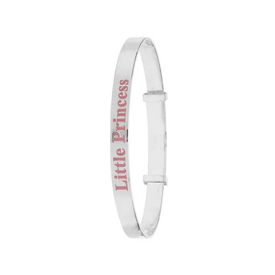 Sterling Silber Babys Runde Kleine Prinzessin Erweiterbar Armreif Gepunzt Geschenk