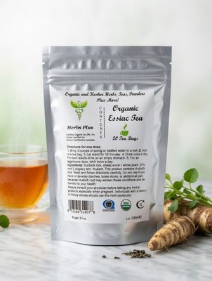 Essiac Tea Bags - 25% Sheep Sorrel Root Essiac Tea Organic Certified 