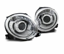 FARI FANALI ANTERIORI LENTICOLARI FIAT 500 XENON LOOK 07-15 TUTTI MODELLI