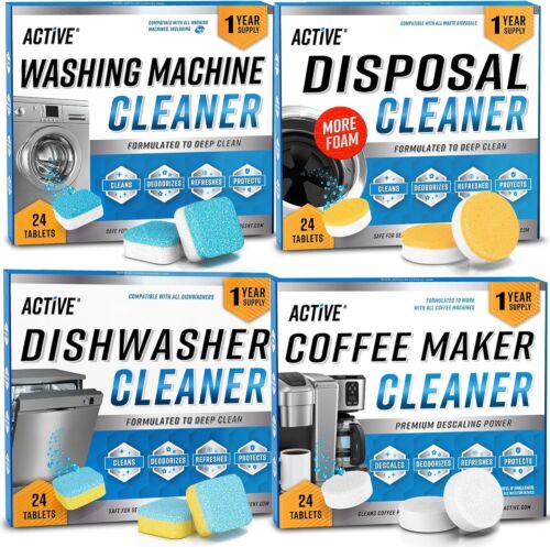 Washer Dishwasher Disposal & Coffee Cleaner Tablets Washing Machine Cleaner