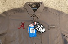 NEW Columbia Sportswear Alabama Crimson Tide PHG Bucktail Shirt - Men  s Large L