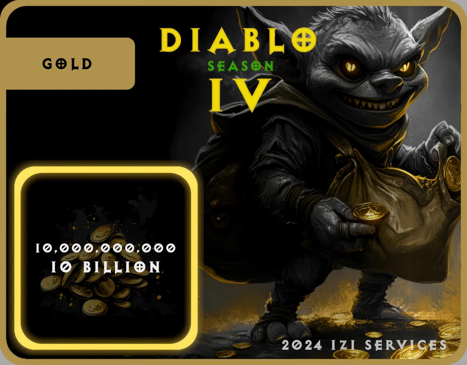 D4 Diablo 4 Season 10 Softcore  10.000.000.000 Gold german ip,  NEW SEASON VOH