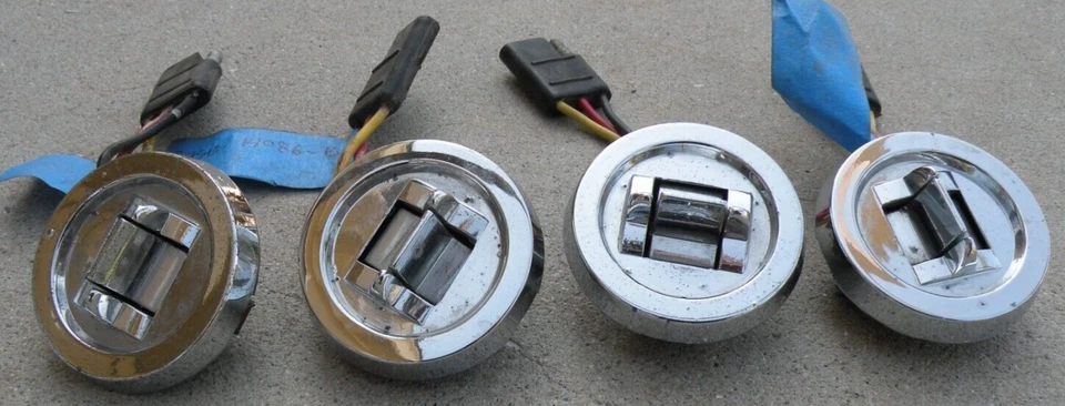 1 INTERRUPTOR DE VENTANA ELÉCTRICA TRASERA FORD THUNDERBIRD CROMO DERECHA O IZQUIERDA 1964-1966 OEM Foto 4 de 4