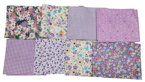 Mrs. Quilty 8 Fat Quarters Baumwollstoffe zum Quilten 8 Stück 21,6"×18,1"