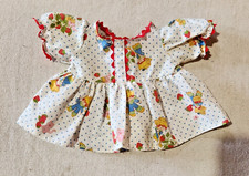 Authentic VTG 1980s Strawberry Shortcake Blue Polka Dot Doll Dress Collectible