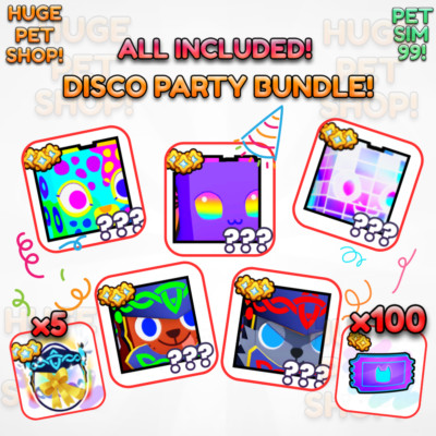 Disco Party Bundle - (all included) - PET SIMULATOR 99 X - P99 - Fast Delivery!