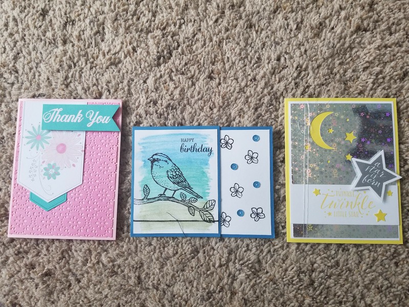 3 Handmade Greeting Cards Little Twinkle, Little Lace, Best Bird Gift Card Holde