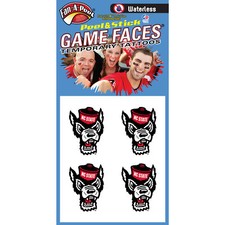 Fan-A-Peel NC State Waterless Peel and Stick Temporary Tattoos