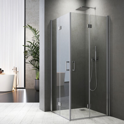 Duschkabine Eckeinstieg Falttür Duschabtrennung 75x90 90x90 Duschwand Dusche