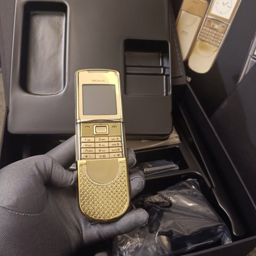LUXURY Nokia 8800 Sirocco Gold Diamonds Edition 8800d Unlocked 2G GSM Cell Phone - Afbeelding 5 van 22