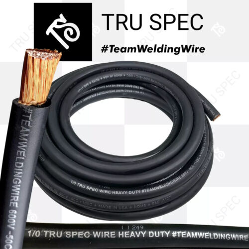 Cavo batteria saldatura rame 25' FT ROSSO 25' FT NERO 1/0 AWG Tru Spec OFC - Foto 3 di 8