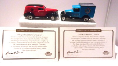 KKar Matchbox - 1996 Micro Brewers - MGB03 Left Hand & Dubuque Star - 