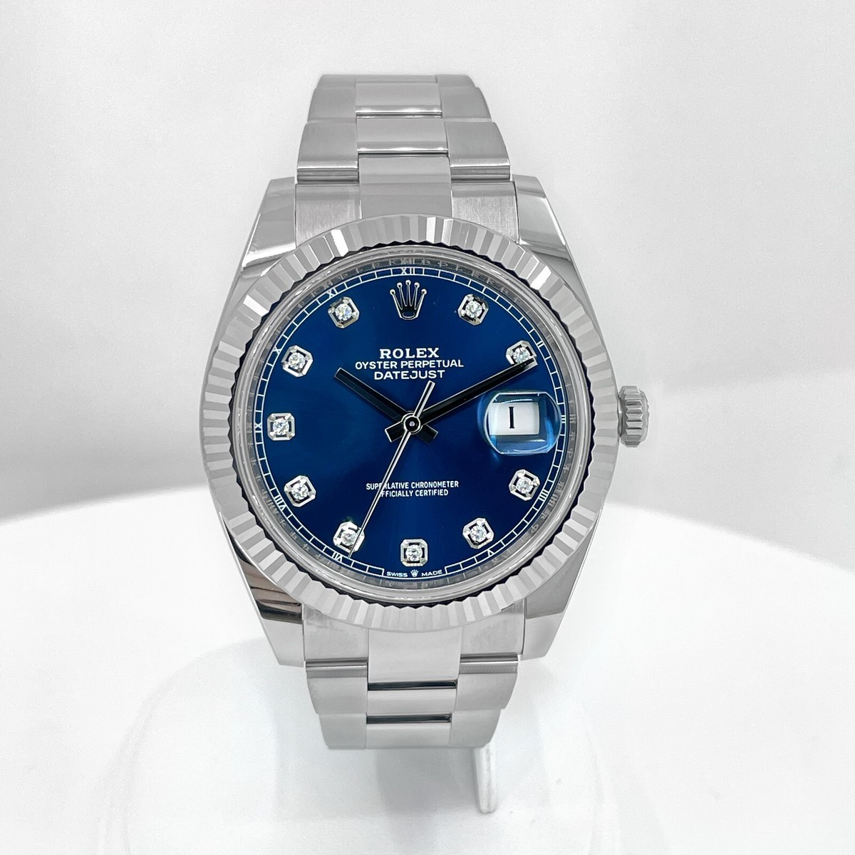 Rolex Datejust 41, Blue Diamond Dial, Oyster, Ref# 126334