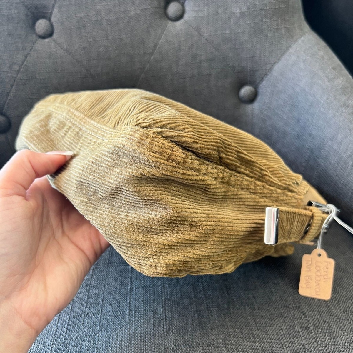 バッグ Fendi corduroy mamma baguette bag FENDI Mamma Baguette Corduroy Shoulder bag Brown Authentic