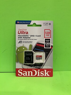 SanDisk 128GB Ultra microSDXC UHS-I Memory Card w/Adapter