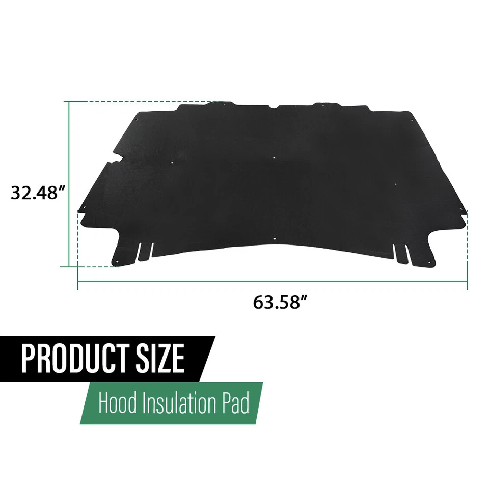 Almohadilla de aislamiento de capó y clips aptos para Dodge Ram 2500 3500 2002-2009 Foto 3 de 4