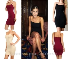 Women Seamless Club Stretch Camisole Slimming Bodycon Cami Dress Slip Shape Wear