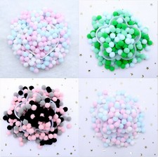400 Pompoms (Beutel) DIY basteln dekorieren n&auml;hen Watteball Hochzeit Party #304
