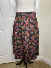 Women  s Abercrombie  Fitch Floral Pleated A-Line Skirt  Size M EUC