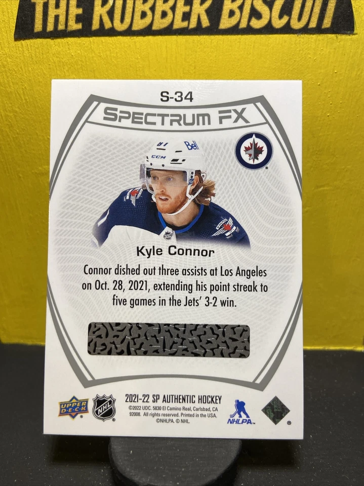 2021-22 SP Authentic Spectrum FX #S34 Kyle Connor - Image 2 of 2