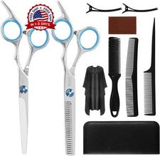 10 PCS Hair Cutting Scissors Kit Professiona Set Haircut Scissors with Thinning