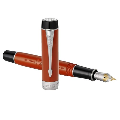 OMAS 360 Cranberry Red Fountain Pen w/ Yellow Gold Filled Finish