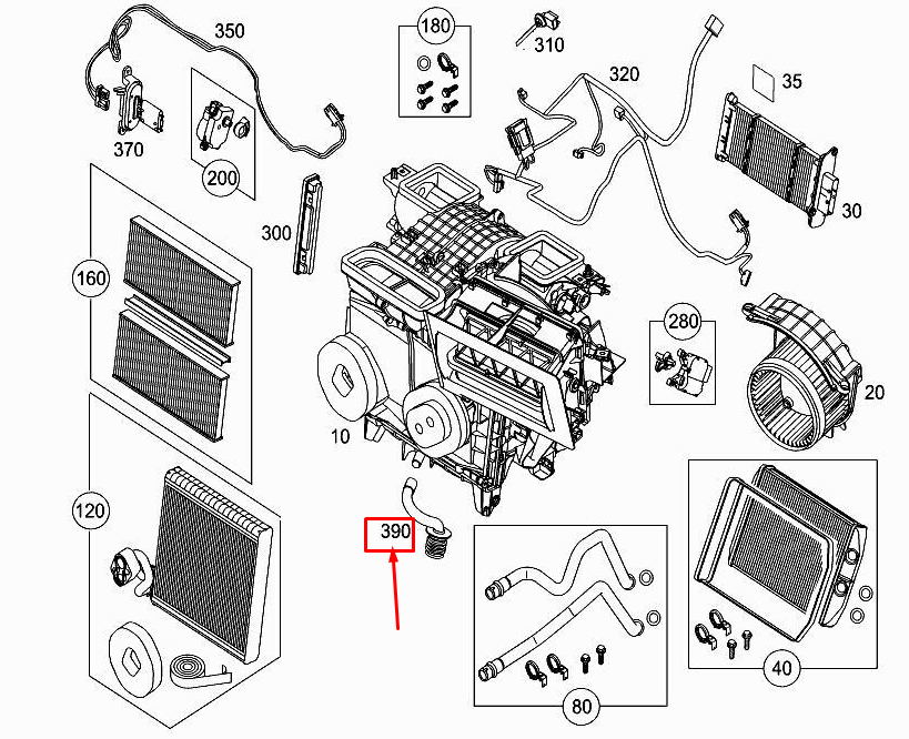 MERCEDES-BENZ CITAN W415 Klimaanlage Kondensatschlauch A4158320800