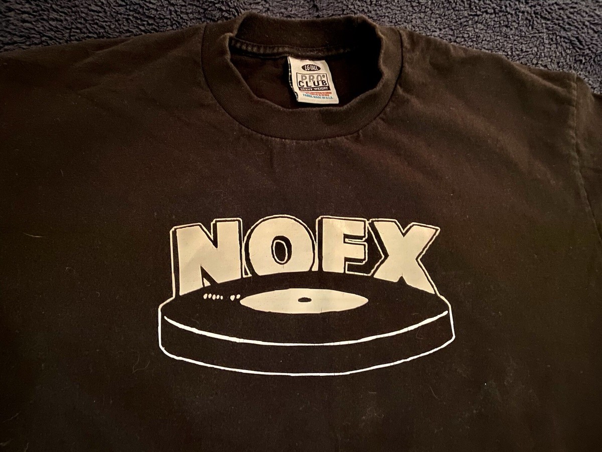 RARE VINTAGE NOFX Fat Wreck Chords Tour Shirt Large 1996