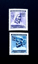 BOHEMIA & MORAVIA Stamp Lot - 1943 Winter Charity Semi Postal Sn B15-17 MLH r87