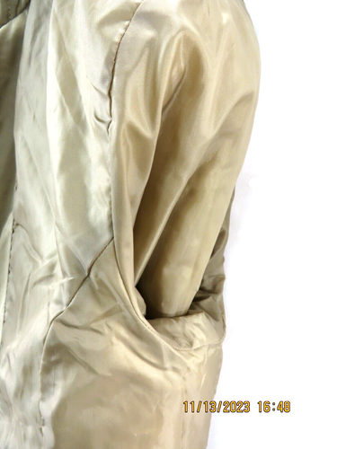 WHITE STAG SZ L 100% Polyester Beige Quilted Zippered Snap Ons Coat Jacket - Picture 15 of 15