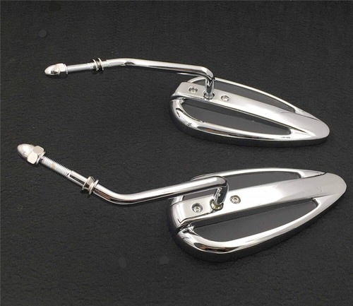 Motorcycle Chrome Teardrop Mirror For Harley Sportster Low Glide Fxrs Fxrt Softa - 第 5/5 張圖片
