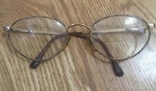 Vintage Echo Italy Eyeglasses M2024 C43L 54   20 130 Full Metal Gold Frame EUC 