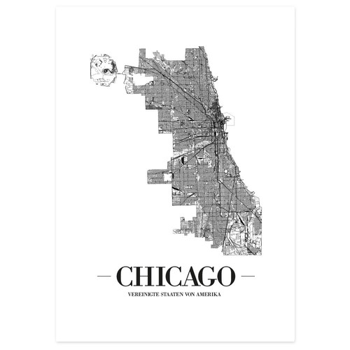 JUNIWORDS Poster "Stadt nach Wahl" City Städte Skyline 60 x 90 cm Weiß Design A - Bild 32 von 190