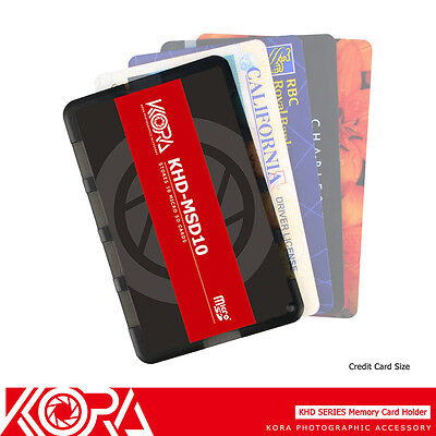 Matemático Condicional bostezando KORA Ultra Slim Credit Card size Memory Card Holder fits 10 Micro SD MSD  Cards | eBay
