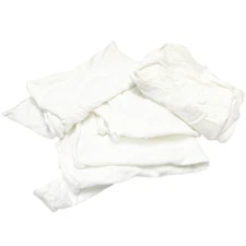 Recycled White Knit T-Shirt Cotton Rags - Multipurpose Wiping Cloths