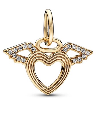 PANDORA Authentic 14K Gold Reduced Heart Angel Wings