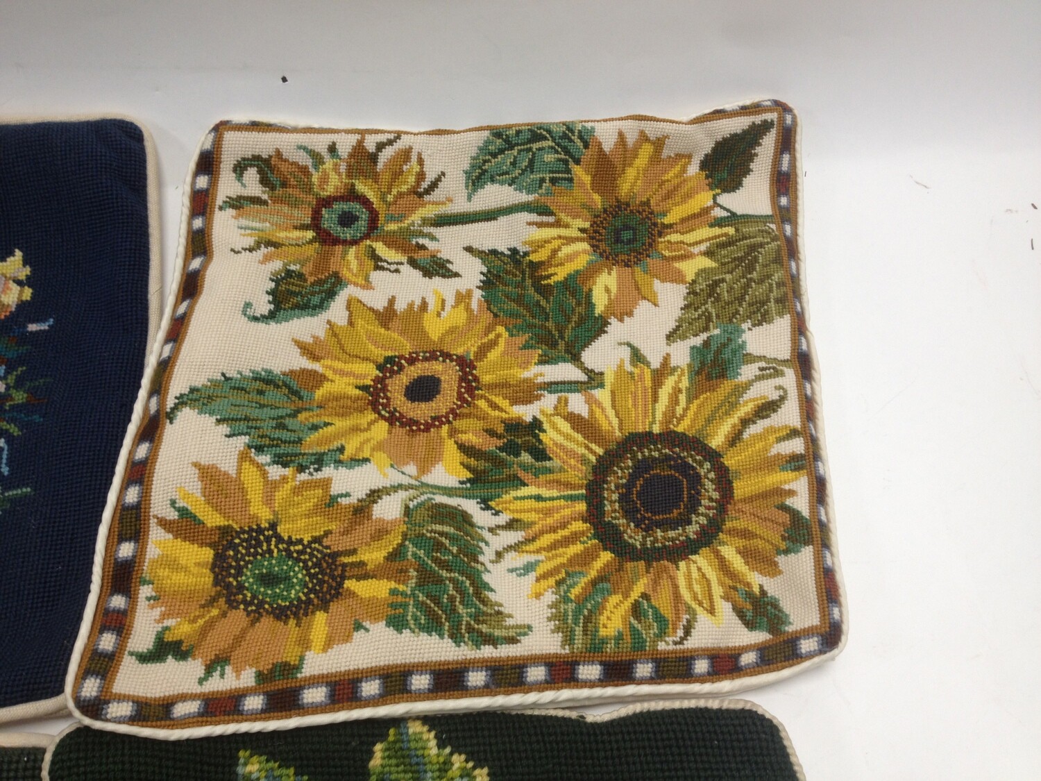 Ehrman Tapestry Cushion Covers X4 Completed Tapestries Unique Colourful