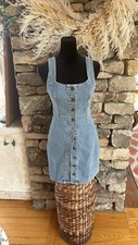 Urban Outfitters Women’s Blue Denim Jean Mini Dress Size 0 Front Buttons