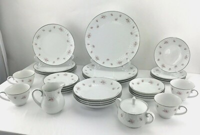 Vintage Mabel (Embossed) by Noritake 4 place Settings 26 total pieces