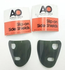 2- American Optical Sure Guard Slip On Safety Glasses Side Shields GREEN Plastic
