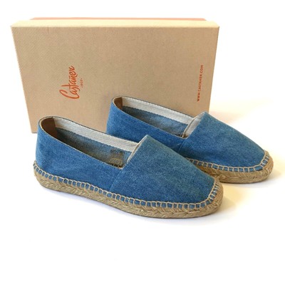 blue denim espadrilles