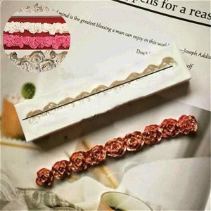 Molde de Fondant Chocolate Pastel Molde de frontera Rose Encaje