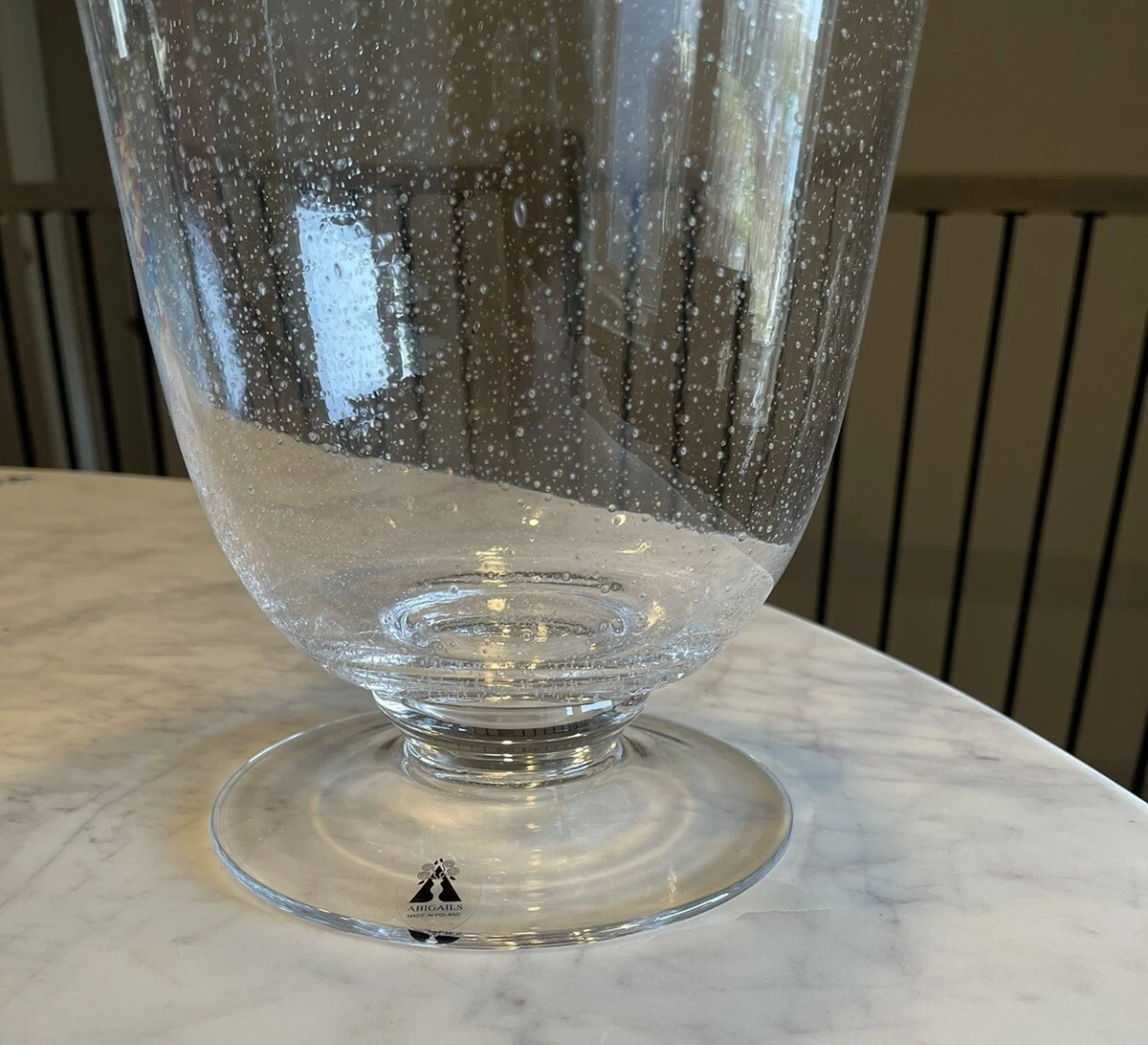 Abigail's Bubble Glass Hurricane Vase - Thumbnail 2