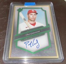 2021 TOPPS TRANSCENDENT PAUL GOLDSCHMIDT GREEN AUTO 4/15 CARDINALS 👍