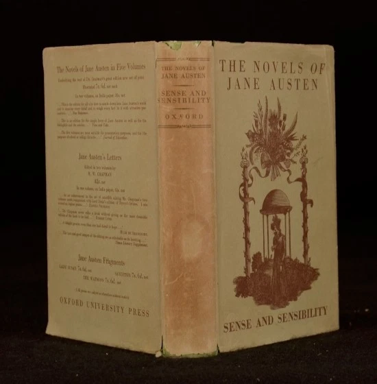 1946 2Vol Jane Austen Mansfield Park Sense and Sensibility Illustrated Chapman - Image 4 of 4