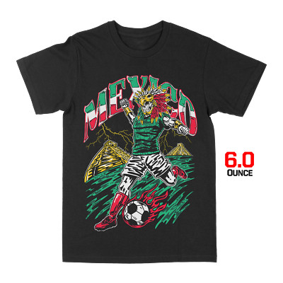 Mexico ''Si Se Puede'' Aztec Skeleton Warrior T-Shirt   Warren Lotas Style Soccer