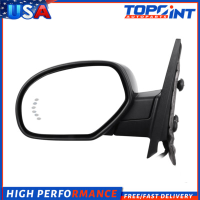Power Heated Memory Signal Puddle Arrow Lamp RH Side Mirror For 07-13 GMC Chevy