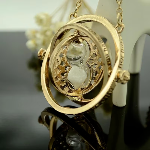 hermione necklace pendant time turner sand horcrux fancy dress cosplay girls kid - Picture 2 of 4