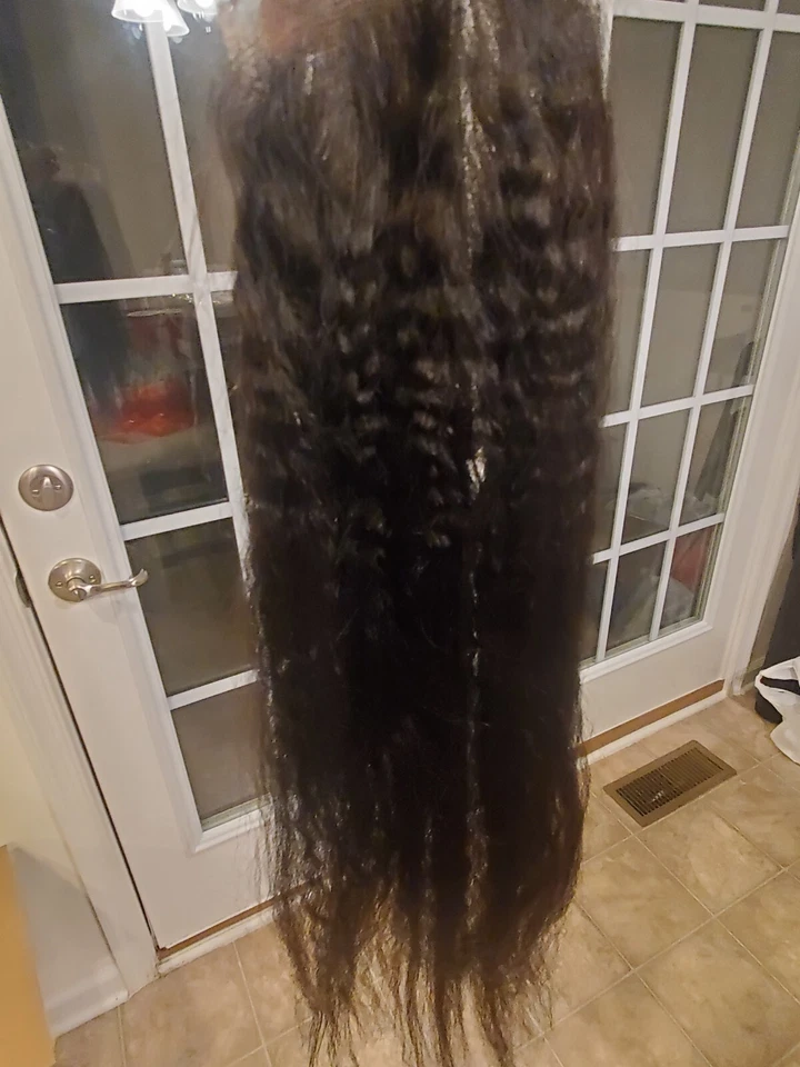 Fecho 5x5 cabelo humano virgem reto perverso 18 pol  - Imagem 3 de 4