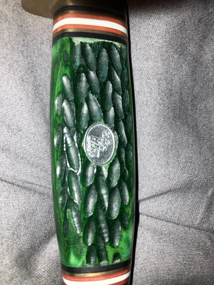 Jade Green Bone Buck Skinner w/ Sheath - Image 4 of 4